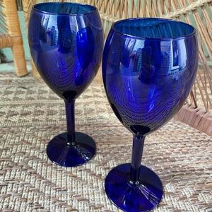 Libbey Cobalt Blue Wine Glasses